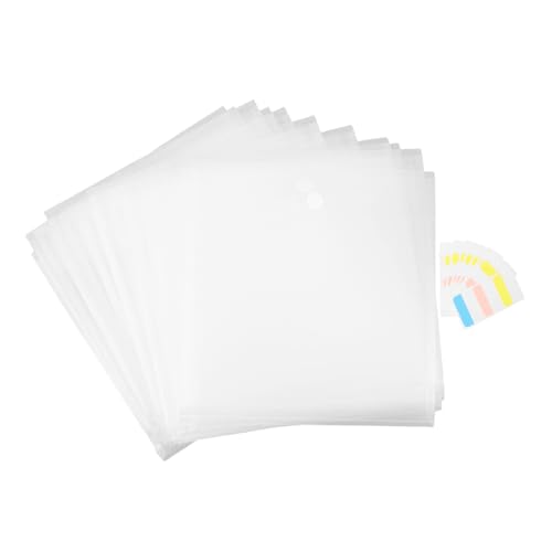LOLIPPYY 24 Stück Teiliges Dokumenten-organizer mit Transparenten Verschluss-ordnern und Etiketten Vielseitige Aufbewahrungstasche für Scrapbooking Papier und Karton Kompakt Tragbar für von LOLIPPYY