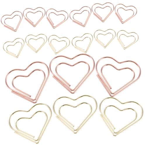 LOLIPPYY 24 Stück Teiliges Kleine Herz Büroklammern aus Bunte Langlebige Paperclips in Gold und Roségold Praktische Büroklammern für Dokumente Karten Notizen Scrapbooks und LOLIPPYY 24 Stück Teiliges Kleine Herz Büroklammern aus Bunte Langlebige Paperclips in Gold und Roségold Praktische Büroklammern für Dokumente Karten Notizen Scrapbooks und von LOLIPPYY