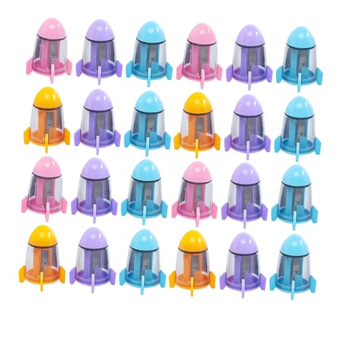 LOLIPPYY 24 Stück Teiliges Leichter Manueller Bleistiftspitzer für Kreativer Raketenform Anspitzer Farbenfrohes Design Praktischer Handschärfer für Schule und Büro LOLIPPYY 24 Stück Teiliges Leichter Manueller Bleistiftspitzer für Kreativer Raketenform Anspitzer Farbenfrohes Design Praktischer Handschärfer für Schule und Büro von LOLIPPYY