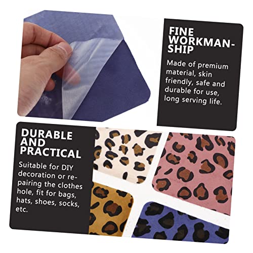 LOLIPPYY 24 Stück Teiliges Leopard Print Bügelflicken Verschleißfest Vielseitig für Jacken Kleidung Shirts Kompakte Selbstklebende Patches zum Reparieren und Dekorieren von LOLIPPYY