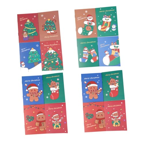LOLIPPYY 24 Stück Teiliges Weihnachts Notizbuch Softcover mit Cartoon Motiven Tragbare Pocket Notepads in Zufälligen Farben für Schüler Büro und Geschenkideen Zufällige von LOLIPPYY
