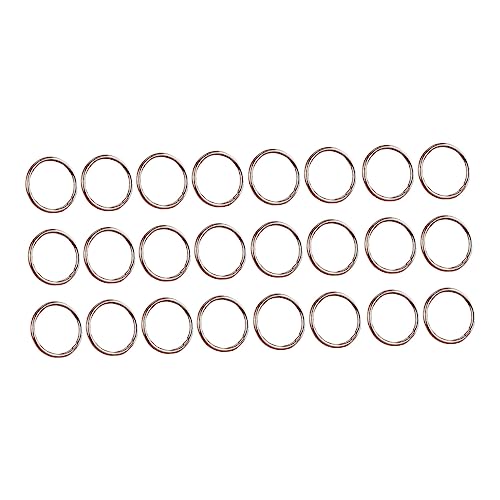 LOLIPPYY 24Stücke Metall Schlüsselanhänger Ringe Flache Linie Schlüsselringe für DIY Projekte und Schlüsselbund für Handwerk und Persönliche Gestaltung von LOLIPPYY
