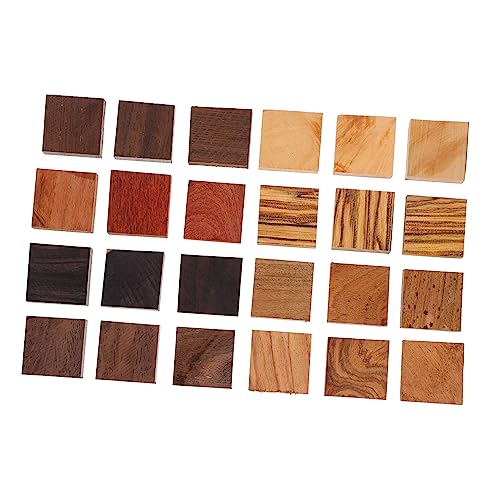 LOLIPPYY 24Stücke Unfertige Holzblöcke für DIY Ringe Handgemachtes Holzmaterial für Schmuckherstellung und Bastelprojekte Sicher für Klassenzimmer und Besondere Anlässe von LOLIPPYY