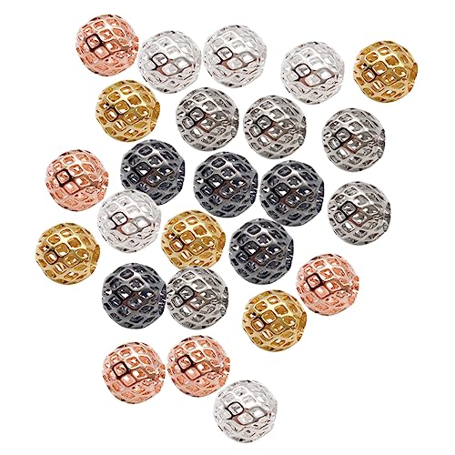 LOLIPPYY 25 Stück DIY Schmuckperlen Metallperlen Gold Silber Schwarz Roségold und Weiß für Armbänder und Ohrringe Bastelperlen für Kreative Schmuckherstellung und LOLIPPYY 25 Stück DIY Schmuckperlen Metallperlen Gold Silber Schwarz Roségold und Weiß für Armbänder und Ohrringe Bastelperlen für Kreative Schmuckherstellung und von LOLIPPYY