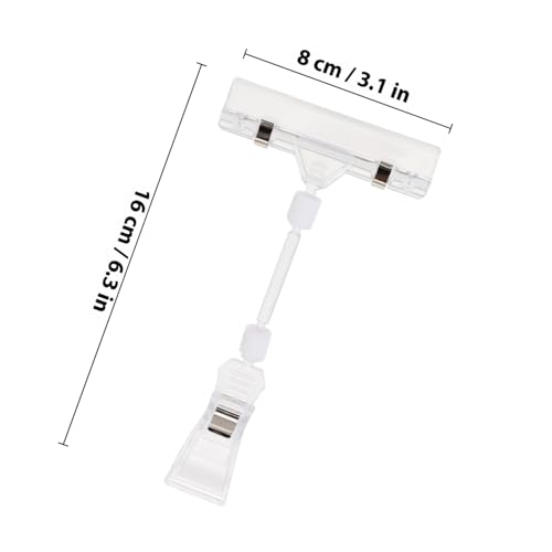 LOLIPPYY 25 Stück Drehbare Etikettenhalter aus Kunststoff Doppelseitiger Preisschild clip mit Flexiblem Design Transparenter Warenanhänger halter für Einzelhandel Supermarkt LOLIPPYY 25 Stück Drehbare Etikettenhalter aus Kunststoff Doppelseitiger Preisschild clip mit Flexiblem Design Transparenter Warenanhänger halter für Einzelhandel Supermarkt von LOLIPPYY