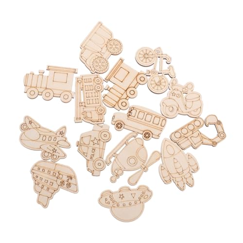 LOLIPPYY 25 Stück Holzchipsspielzeug Holzscheiben unbemalt handgemachte DIY-Holzspäne unfertige Fahrzeugscheiben Holzausschnitte bemalen unfertige leere Holzscheiben Khaki von LOLIPPYY
