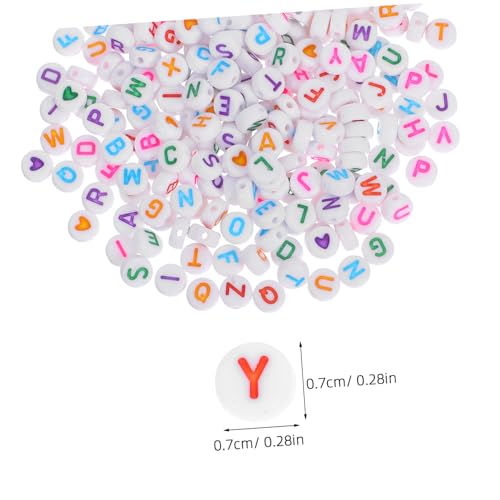 LOLIPPYY 270 Stück Teiliges Runde Buchstabenperlen für Armbänder Flache Acryl Perlen mit Bunte DIY Schmuckperlen für Kreative Bastelprojekte und Personalisierte Schmuckherstellung von LOLIPPYY