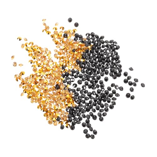 LOLIPPYY 2Er-Pack Diamanten Dekosteine Gold Schwarz Flachrückige Strasssteine Vase Füller Party Tischstreu Hochzeit Weihnachtsdeko Glitzersteine LOLIPPYY 2Er-Pack Diamanten Dekosteine Gold Schwarz Flachrückige Strasssteine Vase Füller Party Tischstreu Hochzeit Weihnachtsdeko Glitzersteine von LOLIPPYY