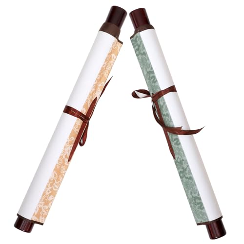 LOLIPPYY 2Stücke Leere Kalligraphie Schriftrollen Naturpapier für Chinesische Malerei mit Wasseraufnahme und Tintenhemmung für Wanddekoration LOLIPPYY 2Stücke Leere Kalligraphie Schriftrollen Naturpapier für Chinesische Malerei mit Wasseraufnahme und Tintenhemmung für Wanddekoration von LOLIPPYY