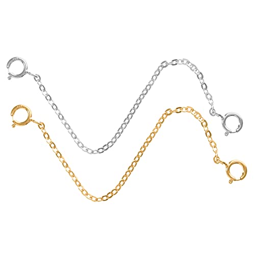 LOLIPPYY 2Stücke Sterling Verlängerungskette für Armbänder Langlebig Tragbar für DIY Schmuckgestaltung von LOLIPPYY