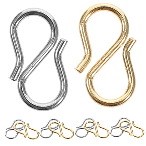 LOLIPPYY 2Tasche Halskettenverschluss S Form Pack DIY Schmuckzubehör für Armbänder und Langlebige und Glatte Schnallen für Bastelprojekte von LOLIPPYY
