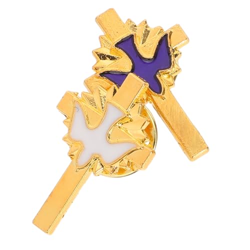 LOLIPPYY 2pcs Religiöse Broschen Für Frauen Frieden Dove Cross Revers Pin Für Die Erste Kommunion -taufe Partei Vintage Broschen Pins Für Besondere Anlässe von LOLIPPYY