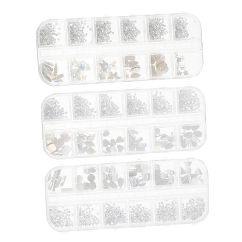 LOLIPPYY 3 Boxen Flatback Nail Gems Mix Boxen Nail Rhinestones Schmuck für Nageldesign Leichte Nagelsteine für DIY Maniküre Vielseitige Strasssteine Nägel Tragbar LOLIPPYY 3 Boxen Flatback Nail Gems Mix Boxen Nail Rhinestones Schmuck für Nageldesign Leichte Nagelsteine für DIY Maniküre Vielseitige Strasssteine Nägel Tragbar von LOLIPPYY