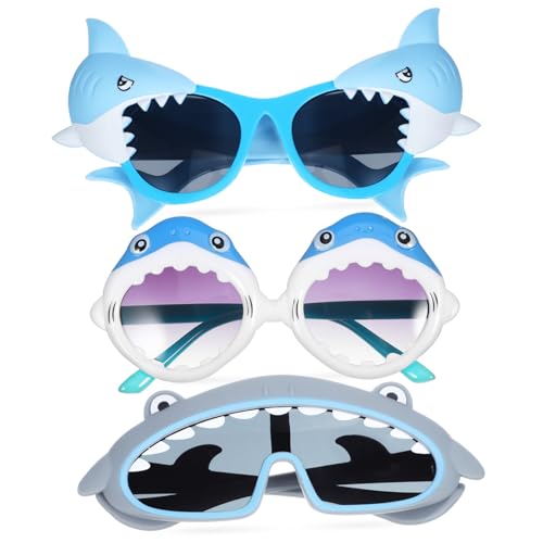 LOLIPPYY 3 Paar Partybrille Für Partybrille Haigläser Hai-party-zubehör Lustig Urlaubsbrille Geburtstag Kindersonnenbrille Groß Bunt Geformte Albern Pvc LOLIPPYY 3 Paar Partybrille Für Partybrille Haigläser Hai-party-zubehör Lustig Urlaubsbrille Geburtstag Kindersonnenbrille Groß Bunt Geformte Albern Pvc von LOLIPPYY