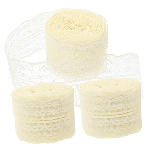 LOLIPPYY 3 Rollen Lace Trim Dekoratives Spitzenband für DIY Nähprojekte Nähmaterial für Kleidung Vorhänge und Tischdecken pro Packung LOLIPPYY 3 Rollen Lace Trim Dekoratives Spitzenband für DIY Nähprojekte Nähmaterial für Kleidung Vorhänge und Tischdecken pro Packung von LOLIPPYY
