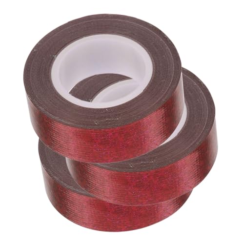 LOLIPPYY 3 Rollen Rotes Hologramm Klebeband mit Starkem Haftkleber Vielseitiges Reißfestes Dichtungsband für Innen und Außen Alters Temperaturbeständig Rückstandsfrei Entfernbar für von LOLIPPYY