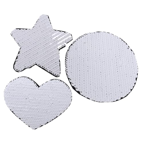 LOLIPPYY 3 Stück Bügelbilder Pailletten Aufnäher Herz Stern Rund Bestickte Textil Applikationen zum Aufnähen und Bügeln Langlebige Hautfreundliche Kleidung Reparatur Dekoration LOLIPPYY 3 Stück Bügelbilder Pailletten Aufnäher Herz Stern Rund Bestickte Textil Applikationen zum Aufnähen und Bügeln Langlebige Hautfreundliche Kleidung Reparatur Dekoration von LOLIPPYY