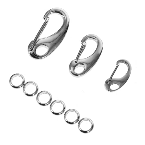 LOLIPPYY 3 Stück Edelstahl Hundemarken Clip mit Ringen Robuster Rostfreier Pet Tag Clip für Hunde und Katzen Leichter Sicherer Schnellverschluss für Mittlere und Große Haustiere LOLIPPYY 3 Stück Edelstahl Hundemarken Clip mit Ringen Robuster Rostfreier Pet Tag Clip für Hunde und Katzen Leichter Sicherer Schnellverschluss für Mittlere und Große Haustiere von LOLIPPYY