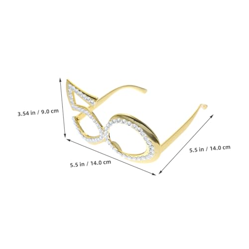LOLIPPYY 3 Stück Geburtstag Partybrille Goldene Zahlenbrillen Leichtes Komfortables Dekoratives Accessoire Für Frauen Fotorequisiten Jahrestag Feier LOLIPPYY 3 Stück Geburtstag Partybrille Goldene Zahlenbrillen Leichtes Komfortables Dekoratives Accessoire Für Frauen Fotorequisiten Jahrestag Feier von LOLIPPYY
