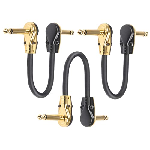 LOLIPPYY 3 Stück Gitarren Patchkabel Kabel für Elektrische Instrumente Lange Goldene Klinkenstecker für Gitarre Bass Mixer und Mehr LOLIPPYY 3 Stück Gitarren Patchkabel Kabel für Elektrische Instrumente Lange Goldene Klinkenstecker für Gitarre Bass Mixer und Mehr von LOLIPPYY