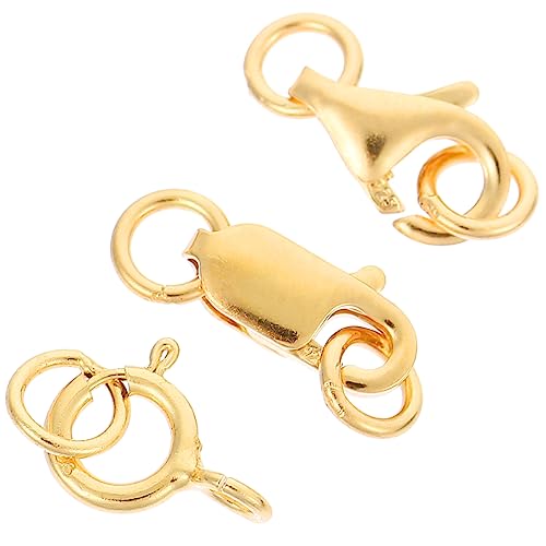 LOLIPPYY 3 Stück Hummerschere Karabinerverschluss Schmuck Halskette Schlüssel Herstellung jewelry set beads for jewellery Zubehör für Öffnungsringe Karabinerverschlüsse Silber- Golden LOLIPPYY 3 Stück Hummerschere Karabinerverschluss Schmuck Halskette Schlüssel Herstellung jewelry set beads for jewellery Zubehör für Öffnungsringe Karabinerverschlüsse Silber- Golden von LOLIPPYY