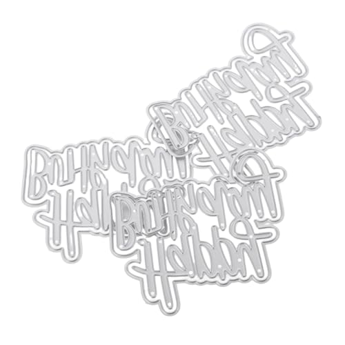 LOLIPPYY 3 Stück Präzise Carbonstahl Stanzschablonen Happy Birthday DIY Scrapbooking Karten Stanzformen für Papierprägung Fotoalben Bastelarbeiten LOLIPPYY 3 Stück Präzise Carbonstahl Stanzschablonen Happy Birthday DIY Scrapbooking Karten Stanzformen für Papierprägung Fotoalben Bastelarbeiten von LOLIPPYY