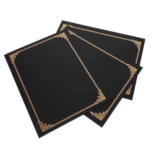 LOLIPPYY 3 Stück Schwarze Zertifikatshüllen aus Papier Leichte und Praktische Urkundenordner mit Elegantem Design für Büro Zuhause und Dekorative Dokumentenaufbewahrung LOLIPPYY 3 Stück Schwarze Zertifikatshüllen aus Papier Leichte und Praktische Urkundenordner mit Elegantem Design für Büro Zuhause und Dekorative Dokumentenaufbewahrung von LOLIPPYY