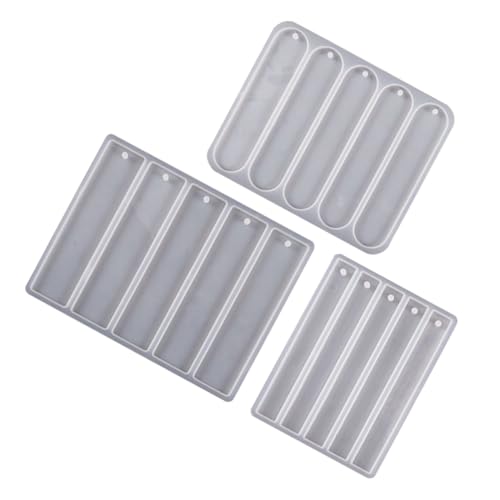 LOLIPPYY 3 Stück Silikon Lesezeichenform Teiliges Wiederverwendbare Flexible Epoxidharz Gießform für DIY Personalisierte Buchseitenmarker Langlebig und Elastisch Geeignet für Bastelbedarf von LOLIPPYY