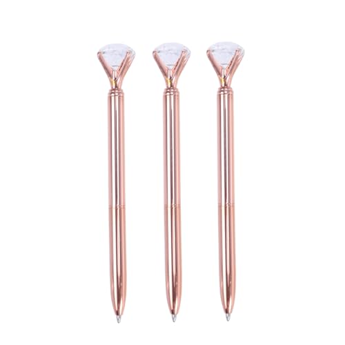 LOLIPPYY 3 Stück Teiliges Kugelschreiber mit Großem Diamant Schmuck Metallkugelschreiber in Roségold Langlebig und Verschleißfest Feine Schreibspitze für Schule und Büro LOLIPPYY 3 Stück Teiliges Kugelschreiber mit Großem Diamant Schmuck Metallkugelschreiber in Roségold Langlebig und Verschleißfest Feine Schreibspitze für Schule und Büro von LOLIPPYY