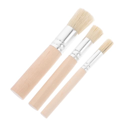 LOLIPPYY 3 Stück Teiliges Schablonenpinsel Set Holz Runde Pinsel für Acryl Öl und Aquarellmalerei DIY Kunsthandwerk für Präzise Details und Verschiedene Oberflächen LOLIPPYY 3 Stück Teiliges Schablonenpinsel Set Holz Runde Pinsel für Acryl Öl und Aquarellmalerei DIY Kunsthandwerk für Präzise Details und Verschiedene Oberflächen von LOLIPPYY