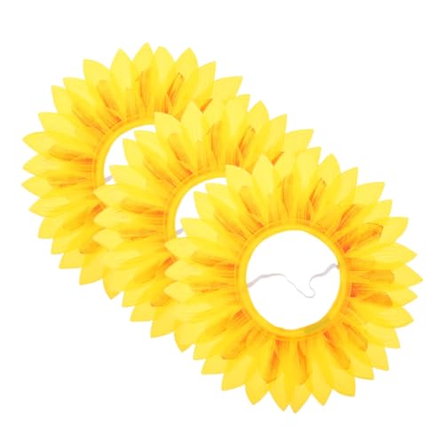 LOLIPPYY 3 Stück Teiliges Sonnenblumen Kostüm für Lustige Sonnenblumen Kopfbedeckung aus Leichtes Bequemes Headgear für Tanz Party Karneval und Aufführungen Zufällige Farbe Zufällige Farbe von LOLIPPYY