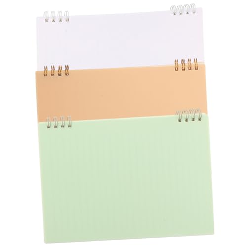 LOLIPPYY 3 Stück Teiliges Spiralnotizbuch Farbig Kleines Planerheft mit Linierter Seite für Schule Büro Studenten Notizblock zum Planen Notizen Listen Ideen von LOLIPPYY