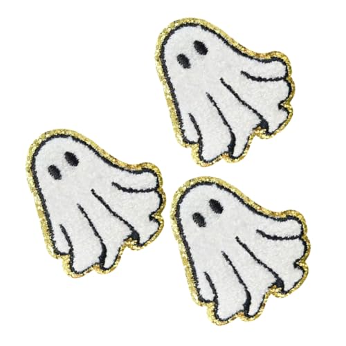 LOLIPPYY 3 Stück Weiße Halloween Gespenster Bügelbilder mit Erhöhter Stickerei Strapazierfähige DIY Applikationen für Kleidung Hüte Jeans und Schuhe Leichte Anbringung Waschbeständig LOLIPPYY 3 Stück Weiße Halloween Gespenster Bügelbilder mit Erhöhter Stickerei Strapazierfähige DIY Applikationen für Kleidung Hüte Jeans und Schuhe Leichte Anbringung Waschbeständig von LOLIPPYY