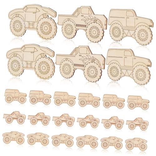 LOLIPPYY 30 Stk. Monstertruck-Dekorationen Lackierung Zeichen sensorisch Partydekoration Handwerk LKW-Party-Dekorationen Holzhandwerk LKW -Dekor Partygeschenke zum Thema Autos LOLIPPYY 30 Stk. Monstertruck-Dekorationen Lackierung Zeichen sensorisch Partydekoration Handwerk LKW-Party-Dekorationen Holzhandwerk LKW -Dekor Partygeschenke zum Thema Autos von LOLIPPYY