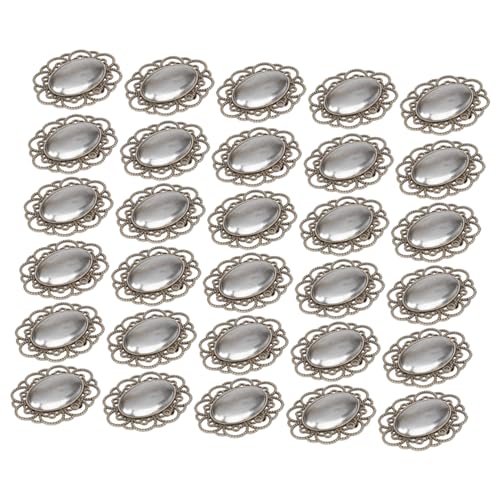 LOLIPPYY 30 Stück Bronze -Bodenhalter Bausatz Lünette Broschennadel Gold Kit zur Schmuckherstellung Brosche Basis Schmuckfassung DIY Broschenset Schmuck Bastelset Legierung von LOLIPPYY