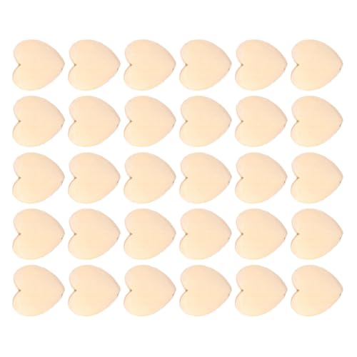 LOLIPPYY 30 Stück DIY Holzherzen Unvollendete Holzscheiben für Bastelarbeiten Leichtgewichtige Holzstücke zum Schreiben und Malen für Tischdeko und Kreative Projekte von LOLIPPYY