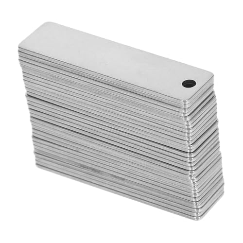 LOLIPPYY 30 Stück Etikett aus Edelstahl Blanko-Tags stanzen Metallgravurrohling Rechteck -Blind -Tags Edelstahl Blanko-Gepäckanhänger aus Metall Metallstanzrohling Rostfreier Silber LOLIPPYY 30 Stück Etikett aus Edelstahl Blanko-Tags stanzen Metallgravurrohling Rechteck -Blind -Tags Edelstahl Blanko-Gepäckanhänger aus Metall Metallstanzrohling Rostfreier Silber von LOLIPPYY