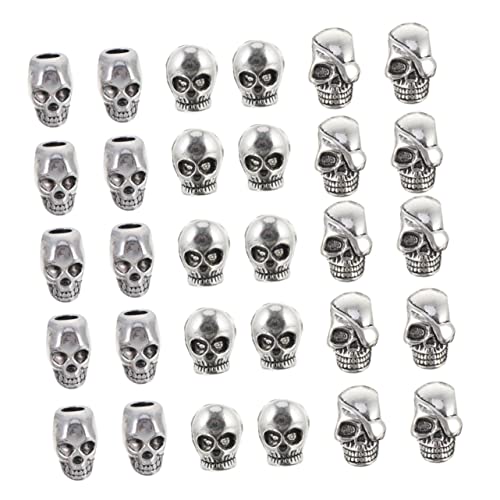 LOLIPPYY 30 Stück Skeleton Perlen DIY Schmuckperlen für Armbänder und Anhänger für Kreative Bastelprojekte und Schmuckgestaltung von LOLIPPYY