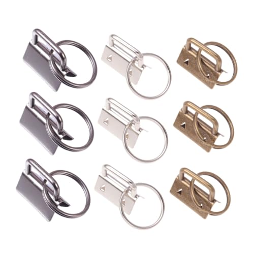 LOLIPPYY 30 Stück Teiliges Metall DIY Schlüsselband Endklemmen mit Robustem Schlüsselring in Nickel und Bronze für Armband Gurtbänder Taschen und Bastelarbeiten von LOLIPPYY