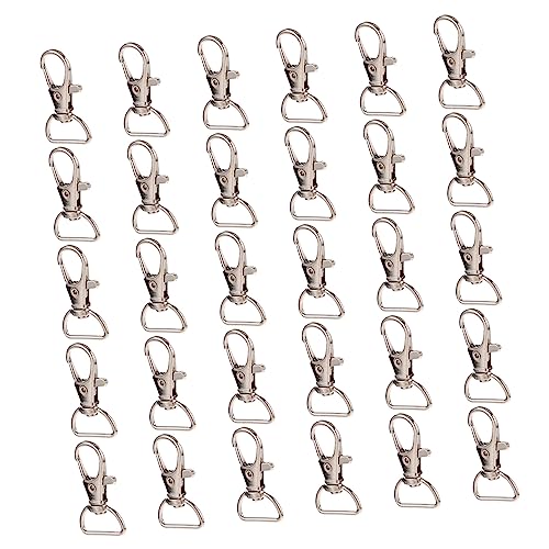 LOLIPPYY 30 Stück Teiliges Metallkarabiner Schlüsselanhänger mit Drehgelenk Langlebige Zinklegierung Drehbare Haken mit D Ring Einfach zu Befestigen für DIY Schmuck Hundeleinen und Taschen LOLIPPYY 30 Stück Teiliges Metallkarabiner Schlüsselanhänger mit Drehgelenk Langlebige Zinklegierung Drehbare Haken mit D Ring Einfach zu Befestigen für DIY Schmuck Hundeleinen und Taschen von LOLIPPYY