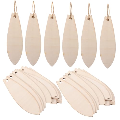 LOLIPPYY 30 Stück Teiliges Naturbelassene Holz Surfboard Formen für DIY Malerei Unvollendete Bastelholzscheiben Kreative Sommerdekoration für Kinderzimmer und Poolpartys von LOLIPPYY