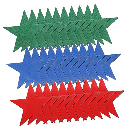LOLIPPYY 30 Stück Teiliges Papierausschnitte Bunte Glitzer Sterne für Kindergarten Wanddekoration Diy Bastelmaterial für Pinnwand Klassenzimmer Partys und Scrapbooking Farben Mix von LOLIPPYY