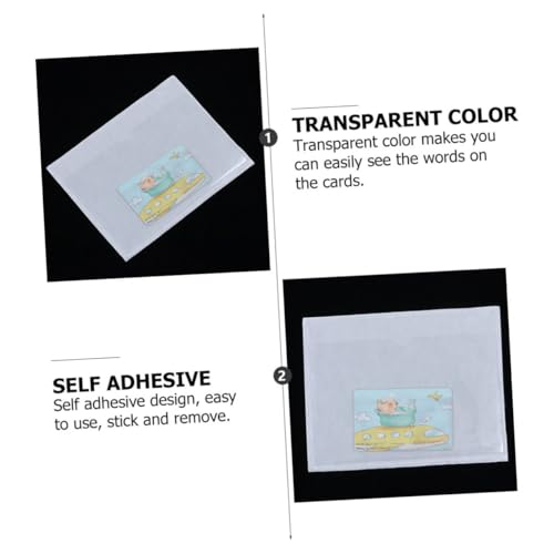 LOLIPPYY 30 Stück Teiliges Selbstklebende Etikettenhalter Transparent Robuste für Büro Lager und Organisation Wasserfest und Schmutzabweisend als Karten Visitenkarten organizer von LOLIPPYY