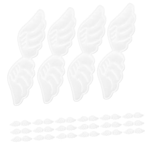 LOLIPPYY 30 Stück Weiße Angel Wing Applikationen zum Aufbügeln Bestickte für Kleidung DIY Kinderzubehör Reparaturfähige Dekoration für Jacken Hosen Rucksäcke von LOLIPPYY
