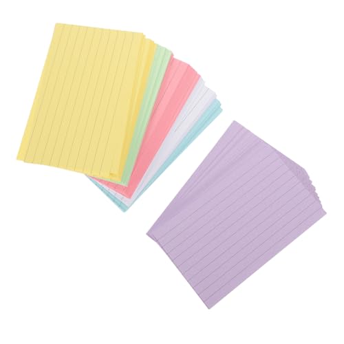 LOLIPPYY 300 Blatt Bunte Indexkarten Farben Reißfestes Papier Vielseitig Nutzbar für Bürobedarf Lernen Notizen To do listen Praktische Karteikarten für Schule und Arbeit von LOLIPPYY