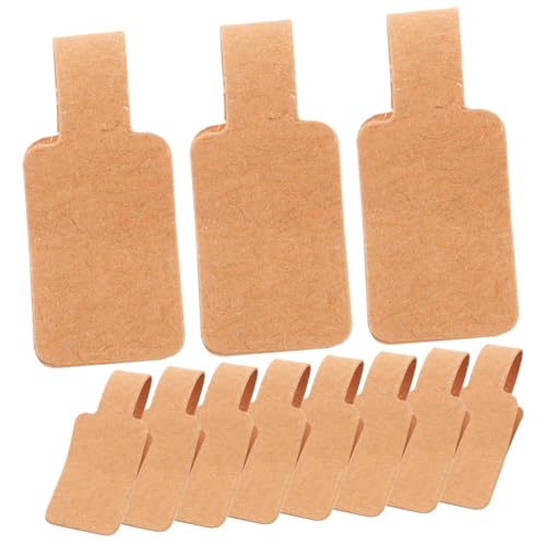 LOLIPPYY 300 Stück Quadratische Preisschilder aus Umweltfreundlichem Kraftpapier Selbstklebend Blanko Schmuck Preisetiketten für Ringe Halsketten Armbänder Praktische Labels für Laden Büro von LOLIPPYY