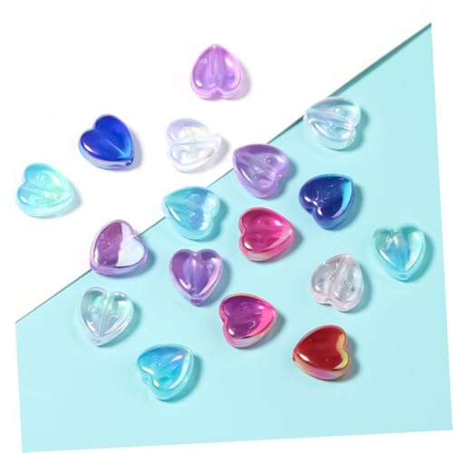 LOLIPPYY 300 Stück Teiliges Acryl Herz Perlen Leichte DIY Schmuckperlen für Armbänder Halsketten Ohrringe Bunte Spacer Perlen zum Basteln Transparent mit Ab farbverlauf für Zufällige Farbe LOLIPPYY 300 Stück Teiliges Acryl Herz Perlen Leichte DIY Schmuckperlen für Armbänder Halsketten Ohrringe Bunte Spacer Perlen zum Basteln Transparent mit Ab farbverlauf für Zufällige Farbe von LOLIPPYY