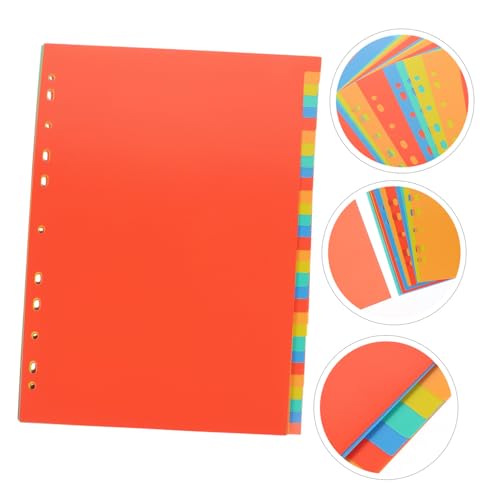 LOLIPPYY 31 Blatt Teiliges Register aus Robustem Kunststoff Farbige Langlebige Ordner Trennblätter für Schule Büro und Zuhause Vielseitige Leichte Seitenunterteiler für Ringbücher von LOLIPPYY