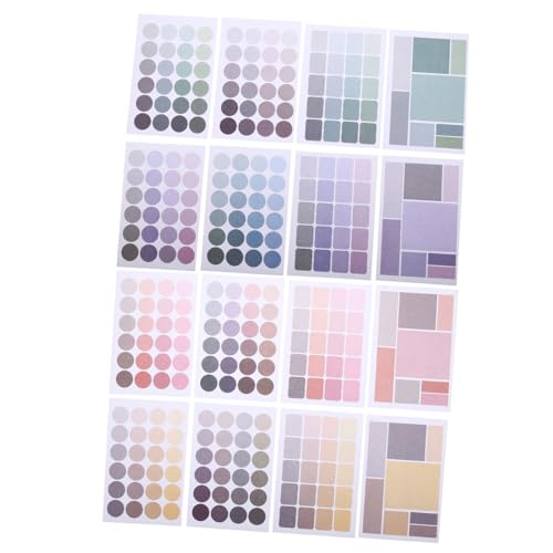 LOLIPPYY 32 Stück Teiliges Bunte Selbstklebende Etiketten Kleine Runde und Quadratische Label Sticker für Büro Heimorganisation und DIY Vielseitige Markierungsaufkleber für Kalender und LOLIPPYY 32 Stück Teiliges Bunte Selbstklebende Etiketten Kleine Runde und Quadratische Label Sticker für Büro Heimorganisation und DIY Vielseitige Markierungsaufkleber für Kalender und von LOLIPPYY