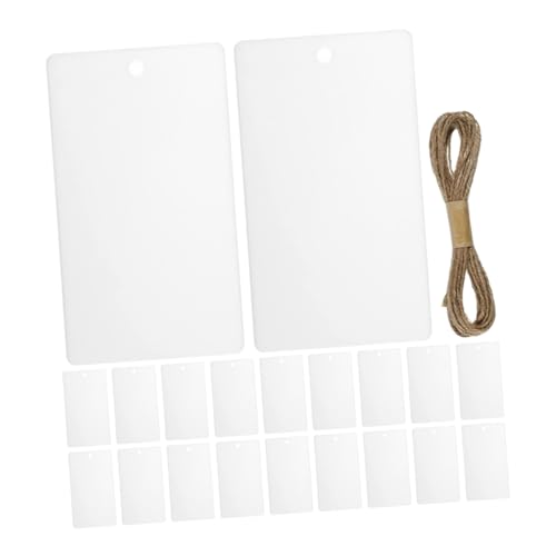 LOLIPPYY 32 Stück Teiliges Etiketten Aufbewahrungskiste mit Haken Blanko Acrylanhänger für DIY Beschriftungen für Küchen und Bürosortierung Vielseitige Kennzeichnungslösungen von LOLIPPYY